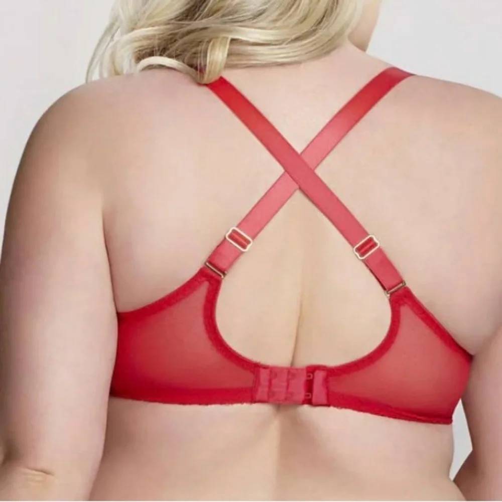 Sculptresse Full Figure Nico Underwire Balconette Bra - Fever Red